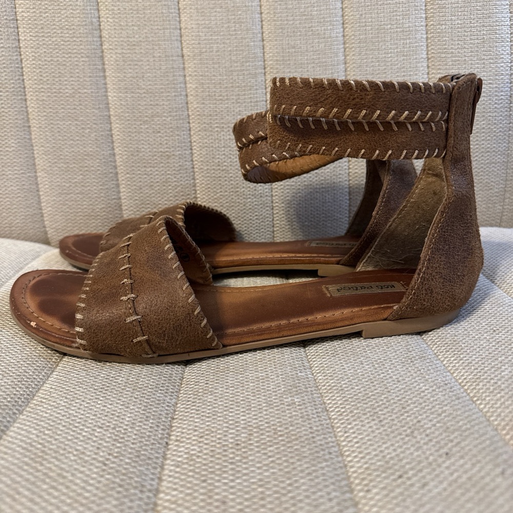 Not Rated Brown Sandals with Stitch Detail
